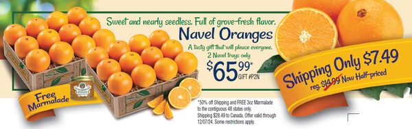 Grove-fresh Navel Oranges 2 tray Special Offer - Hyatt Fruit Company