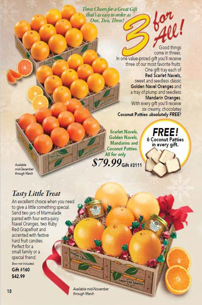 Hyatt Fruit Company citrus gift catalog page 18