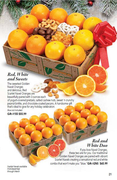 Scarlet Navels shipped - Catalog page for Hyatt Fruit Company of Indian River County, Florida